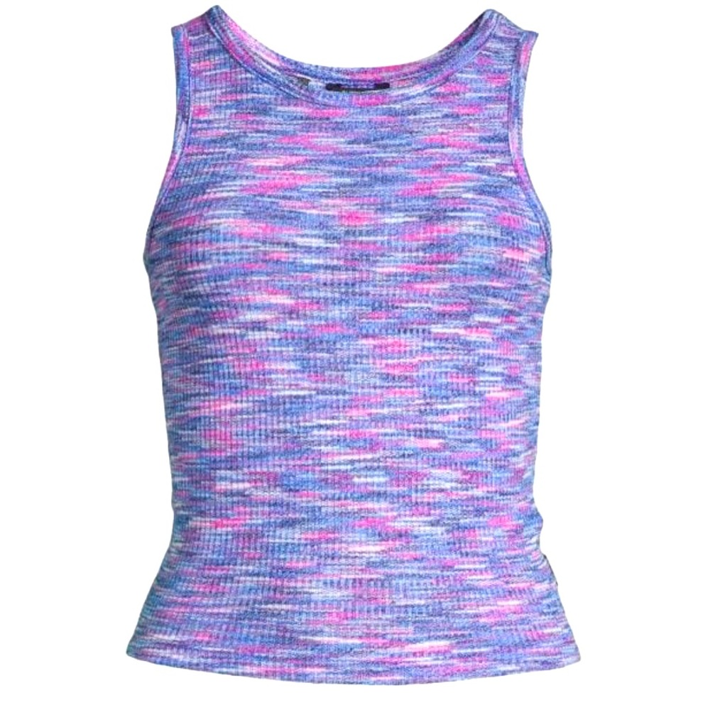 Purple Multi Highland Ribbed Tank Top